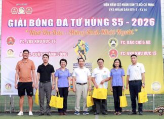 VKSND Khu vực 16 phối hợp tổ chức giải bóng đá “Nhớ ơn Bác – Mừng sinh nhật Người”